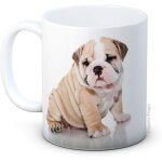 British bulldog dog puppy - ceramic coffee mug