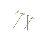 Brochettes noues en bambou jetables, 100 pices, bouts torsads, aliments pour cocktail, fruits, btonnets ...