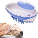 Brosse de bain pour chien, animaux de compagnie brosse de massage pour le bain, pour le shampooing et ...