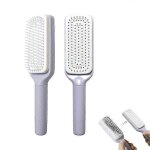 Brosse a cheveux autonettoyante et antistatique pour femme - peigne de massage et rtractable pour cheveux ...