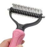 Brosse chien / chat, peigne d�m�loir professionnel, - 2 c�t�s de r�teau de d�m�lage pour chien et chat ...