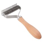 Brosse double face en acier inoxydable pour animaux de compagnie peigne d'�pilation pour chien et chat ...