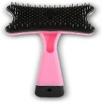 Brosse douce pour chats et chiens pour un entretien facile du pelage - ergonomique, bouton de nettoyage ...