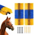 Brosse a gratter pour btail cheval anti - dmangeaisons - vevor - 43, 5 x 19 cm - lot de 2 - avec 4 ...