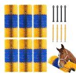 Brosse a gratter pour btail cheval anti - dmangeaisons - vevor 51 x 19 cm - lot de 6 avec 12 vis - ...