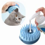 Brosse de massage de bain pour animaux domestiques, accessoires pour chiens, shampoing, brosse de massage, ...