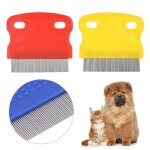 Brosse multifonction avec broche en acier inoxydable, 1 pi�ce, peigne anti - puces pour animaux de compagnie, ...