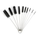Brosses de nettoyage de tube de verre a aspiration de cheveux doux en acier inoxydable 10 pièces / ensemble, ... Brosses de nettoyage de tube de verre a aspiration de cheveux doux en acier inoxydable 10 pièces / ensemble, ...