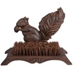 Brosse pieds d�coration �cureuil fonte