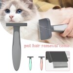 Brosse en plastique pour animaux de compagnie, outils de beaut pour chiens et chats, peigne pour l'pilation ...