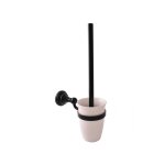 Brosse de toilette r�tro morava en laiton noir 6, 5x 36, 8 cm - blanc - blanc - -