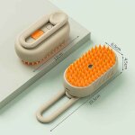 Brosse a vapeur electrique 3 en 1 pour chat, peigne d'pilation, anti - eclaboussures, spray vapeur, ...
