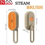 Brosse a vapeur electrique pour animaux de compagnie, 3 en 1, spray pour poils de chat, energie, toilettage, ...