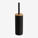 Brosse wc en c�ramique et bambou elvan noir