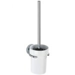 Brosse wc avec support mural - capri - acier et céramique - vacuum - loc wenko Brosse wc avec support mural - capri - acier et céramique - vacuum - loc wenko