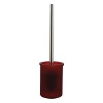 Brosse wc � poser - en verre - bordeaux - yoko spirella