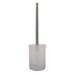 Brosse wc � poser - en verre - rose - yoko spirella