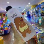Brouette - bouteille d'eau de dessin anim krasnobear, tasse d'eau hi avec ou sans paille, transparente, ...