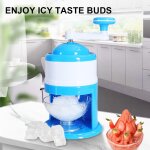 Broyeur a glace manuel a manivelle, bloc de glace a ecrasement rapide, cne de neige, fonctionnement ...