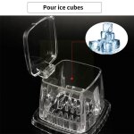 Broyeur a glace manuel portable et transparent, 1l, coupe - glace, broyeur, manivelle, une machine, haute ...