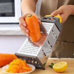 Broyeur de pommes de terre couleur argent, rpe multi - face, coupe de fruits etanche, eplucheur de cuisine ...