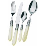 Bugatti, aladdin, m�nag�re 24 pi�ces en acier inoxydable 18 / 10, anneau chrom� et manche ivoire effet ...