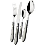Bugatti, aladdin, set de 24 couverts en acier inoxydable 18 / 10, anneau chrom� et manche gris effet ...