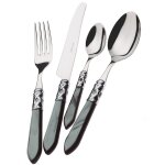 Bugatti, aladdin, set de 24 couverts en acier inoxydable 18 / 10, couleur de la poign�e en nacre noire ...