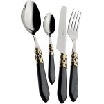 Bugatti aldnm - s4250 aladdin m�nag�re de 24 pi�ces service de table acier / abs noir 39 x 27 x 5 cm