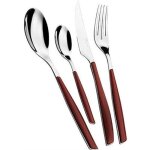 Couverts - bugatti - glamour - 24 pi�ces - couleur marsala - inox
