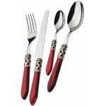 Bugatti couverts de table 24 pieces inox 18 / 10 aladdin - bordeaux