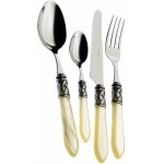 Bugatti couverts de table 24 pieces inox 18 / 10 aladdin couleur de la poign�e en nacre ivoire avec finition ...