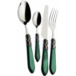 Bugatti couverts de table 24 pieces inox 18 / 10 aladdin nacre manche vert bague argent antique Bugatti couverts de table 24 pieces inox 18 / 10 aladdin nacre manche vert bague argent antique