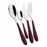 Vaisselle - bugatti - gioia - 24 pi�ces - rouge grenat - el�gante et moderne