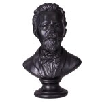 Buste / statue en pierre de l'�crivain russe anton tchekhov 12, 5 cm