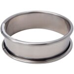 De buyer cercle a tarte en inox, ht 2cm, bord roul� Ø 14