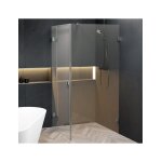 Cabine de douche d'angle scandic nxt 203 riho 120x90 x200cm  charnire chrome - chrom - gauche - chrom ...