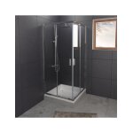 Cabine de douche cadre chrom� � portes coulissantes hamar 207 riho 80x80 x200cm - chrom� - chrom� - - ...