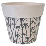 Cache pot de fleurs motif bambous en bambou Cache pot de fleurs motif bambous en bambou