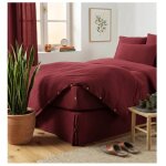 Cache sommier gaze de coton 160 x 200 cm gaia bordeaux