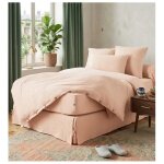 Cache sommier gaze de coton 180 x 200 cm gaia guimauve