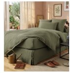 Cache sommier gaze de coton 180 x 200 cm gaia romarin