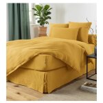 Cache sommier gaze de coton 180 x 200 cm gaia safran