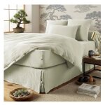 Cache sommier gaze de coton 180 x 200 cm gaia vert d&eau