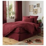 Cache sommier gaze de coton 90 x 190 cm gaia bordeaux