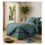 Cache sommier gaze de coton 90 x 190 cm gaia canard