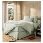 Cache sommier gaze de coton 90 x 190 cm gaia vert d&eau