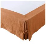 Cache sommier gaze de coton gaia 160 x 200 cm abricot