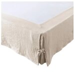 Cache sommier gaze de coton gaia 180 x 200 cm beige