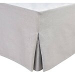 Cache sommier - home linge passion - 180 x 200 cm + 30 cm - gris clair